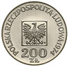 200 złotych 1974, XXX Lat PRL, srebro, Parchimowicz 304.b, moneta wybita stemplem lustrzanym, w or..