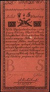100 złotych polskich 8.06.1794, seria C, Miłczak A5, Lucow 35 (R4), minimalne wyblaknięcie papieru..
