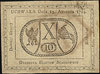 10 groszy miedziane 13.08.1794, Miłczak A9a, Lucow 40 (R1), górny i dolny margines przycięte, przy..