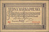1 marka polska 17.05.1919, seria PG, Miłczak 19a, Lucow 324 (R1), wyśmienity stan zachowania