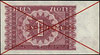 1 złoty 15.05.1946, bez oznaczenia serii, czerwony nadruk SPECIMEN, Miłczak 123