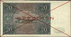 20 złotych 15.05.1946, seria A 1234567, czerwony nadruk SPECIMEN, Miłczak 127a