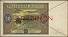 50 złotych 15.05.1946, seria A 1234567, A 8900000, czerwony nadruk SPECIMEN, Miłczak 128a