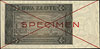 2 złote 1.07.1948, seria B 1234567, czerwony nadruk SPECIMEN, Miłczak 134a