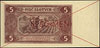 5 złotych 1.07.1948, seria AL 1234567, czerwony nadruk SPECIMEN, Miłczak 135a