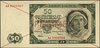 50 złotych 1.07.1948, seria AA 1234567 / AA 8900000, czerwony nadruk SPECIMEN, Miłczak 138e