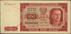 100 złotych 1.07.1948, seria AG 1234567 / AG 8900000, czerwony nadruk SPECIMEN, Miłczak 139b