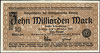 10 miliardów marek 11.10.1923, znak wodny z rombami, Miłczak G19a, Ros. 810a, Podczaski WD-101.K.2..