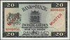 20 guldenów 1.11.1937, seria K 000,000, perforowany napis CANCELLED, czerwony nadruk MUSTER, Miłcz..