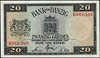 20 guldenów 1.11.1937, seria K, Miłczak G53a, Ros. 844a, rzadkie w tym stanie zachowania