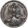 medal autorstwa Marcina Jarra 1910 r., Pięćsetna rocznica bitwy pod Grunwaldem, Aw: Orzeł siedzący..