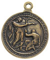 medalik z uszkiem, 1918, Aw: Polonia trzymająca 