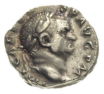denar 70-72, Rzym, Aw: Popiersie cesarza w prawo
