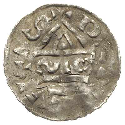 denar, Aw: Kapliczka, wewnątrz NIC, Rw: Krzyż prosty z kulkami w polach, srebro 1.61 g, Hahn 25.d1