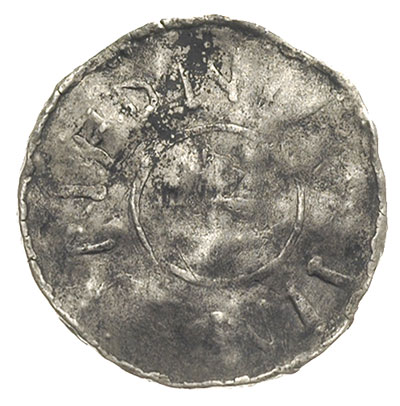 denar, mennica Lüneburg?, Aw: Mały krzyż, BERNHARDVS DVX, Rw: Mały krzyż, IN NOMINI DNI, srebro 1.27 g, Kluge 237, Dbg. 587