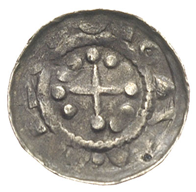 denar krzyżowy, Aw: Krzyż patriarchalny, w polach kulki, Rw: Krzyż kawalerski, srebro 1.06 g, Str. 24, Gum. typ V