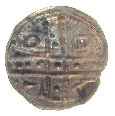 denar jednostronny ok. 1185-1201; Krzyż dwunitko