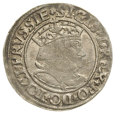 grosz 1534, Toruń, drobna wada bicia