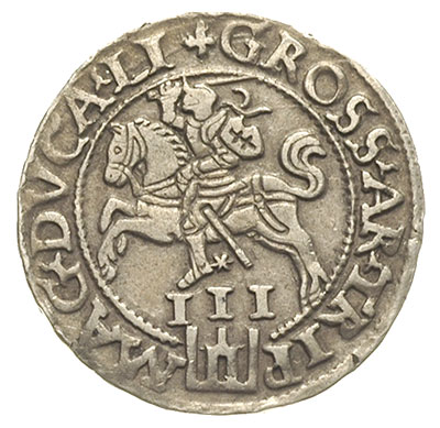 trojak 1562, Wilno, Pogoń bez tarczy, Iger V.62.2 (awers a, rewers b), Ivanauskas 9SA6-2