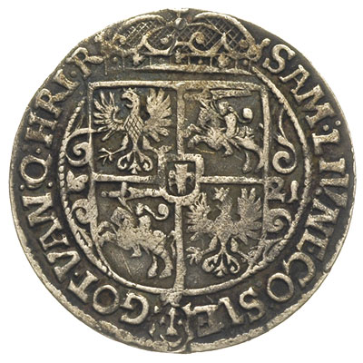 ort 1621, Bydgoszcz, odmiana z liczbą 16 pod popiersiem króla, T. 3, rzadki, ciemna patyna