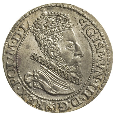szóstak 1599, Malbork, mała głowa króla kropka przy pierścieniu, bardzo ładny