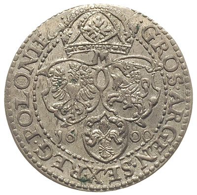 szóstak 1600, Malbork, odmiana z napisem POLONIE, T. 6, moneta z 39 aukcji WCN, rzadki i piękny