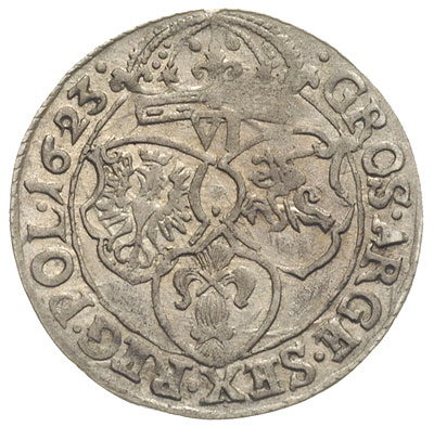 szóstak 1623, Kraków, pełna data w otoku, bardzo