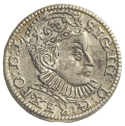 trojak 1598, Ryga, duża głowa króla, Iger R.88.2.a (R1), Gerbaszewski 13, ładny