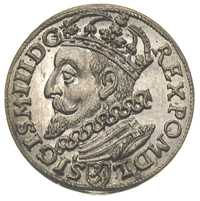 trojak 1601, Kraków, popiersie króla w lewo, Iger K.01.1.a (R1), wyśmienity stan zachowania