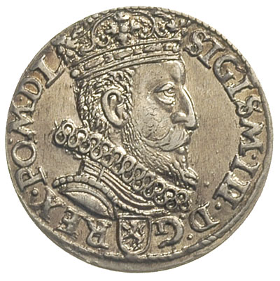 trojak 1601, Kraków, popiersie króla w prawo, Iger K.01.2.a (R1), bardzo ładny