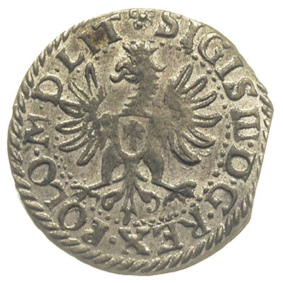 grosz 1614, Wilno, Ivanauskas 3SV123-27, T. 8, moneta z końca blachy, ale bardzo ładna, patyna