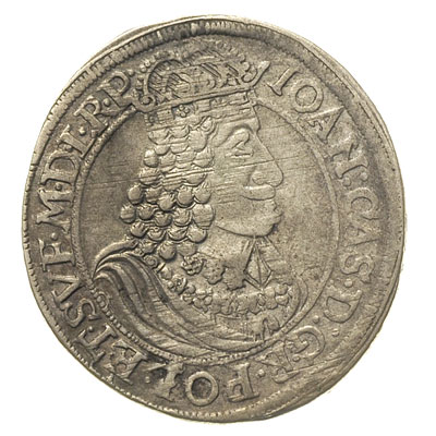 ort 1655, Toruń, T. 2, rzadkość, gdyż moneta wybita jeszcze nie zniszczonym stemplem