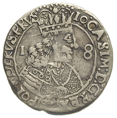 ort 1656, Lwów, odmiana z małą głową króla, T.4, charakterystyczne dla monet lwowskich wady mennicze, ale w pełni czytelny napis, moneta z 38 aukcji WCN