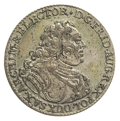 grosz wikariacki 1740, Drezno, Aw: Popiersie króla, Rw: Orzeł dwugłowy, Merseb. 1694, delikatna patyna