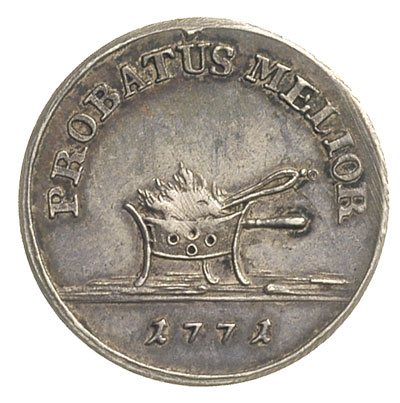 złotówka próbna 1771, Warszawa, 2.37 g, (stare bicie), Plage 471, rzadka i ładnie zachowana, patyna