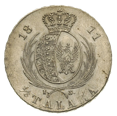 1/3 talara (dwuzłotówka), 1811/IS, Warszawa, Plage 110, piękny egzemplarz