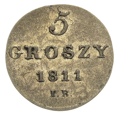 5 groszy 1811, Warszawa, litery IB, przebitka z 