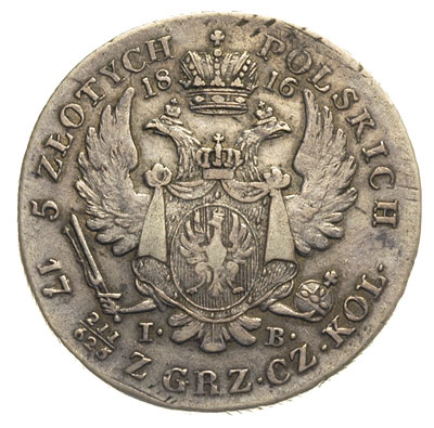 5 złotych 1816, Warszawa, Plage 32, Bitkin 825, 