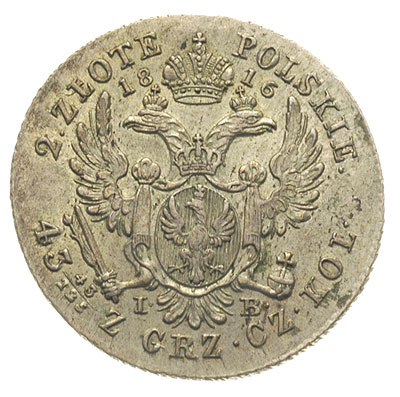 2 złote 1816, Warszawa, Plage 45, Bitkin 830, pi
