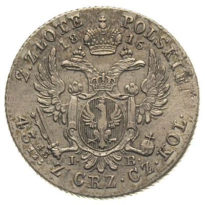 2 złote 1816, Warszawa, Plage 45, Bitkin 830, na