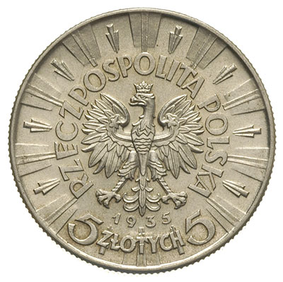 5 złotych 1935, Warszawa, Józef Piłsudski, Parchimowicz 118.b, piękne