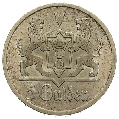 5 guldenów 1927, Berlin, Kościół Marii Panny, Parchimowicz 65.b, rzadkie i ładnie zachowane, patyna