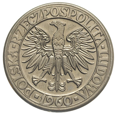 100 złotych 1960, Mieszko i Dąbrówka, Dwie głowy w lewo, Parchimowicz P-346.a, nikiel