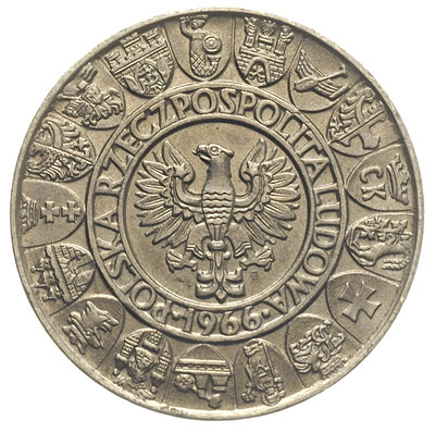 100 złotych 1966, Mieszko i Dąbrówka, Postacie, Parchimowicz P-347.a, nikiel