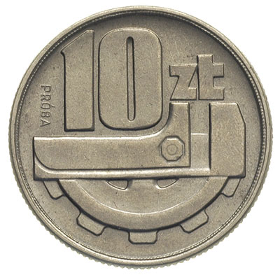 10 złotych 1960, Klucz i koło zębate, Parchimowicz P-235.b, nikiel