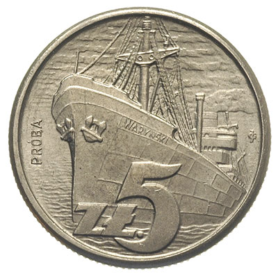 5 złotych 1958, M/S Waryński, Parchimowicz P-227.a, nikiel