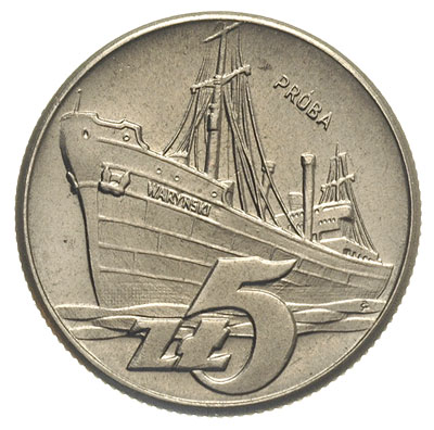5 złotych 1960, M/S Waryński, Parchimowicz P-231.a, nikiel