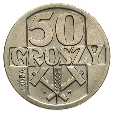 50 groszy 1958, \Kłos i młoty, Parchimowicz P-212.a