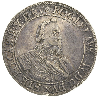 talar 1629, Szczecin, moneta z tytulaturą biskupa kamieńskiego, 28.14 g, Hildisch 313, Dav. 7267, ciemna patyna