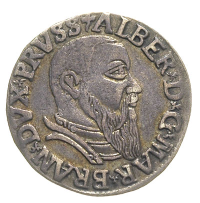 trojak 1543, Królewiec, Iger Pr.43.1.b (R), ciemna patyna